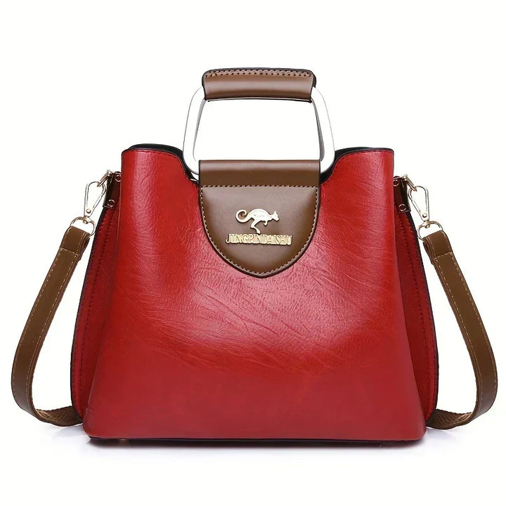 Isabella Elegant Cube-Shaped Leather Bag, view 10 - Elena Harper