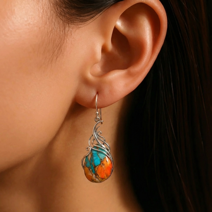 Brilliant Gemstone Drop Earrings - Elena Harper