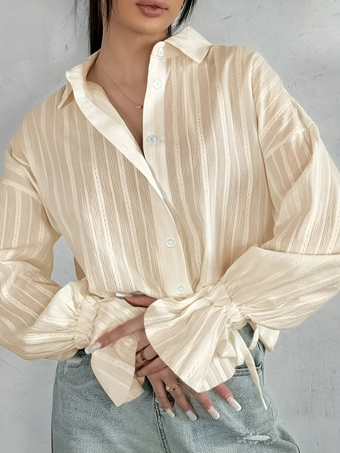 Benja - Shirt with Embroidered Collar