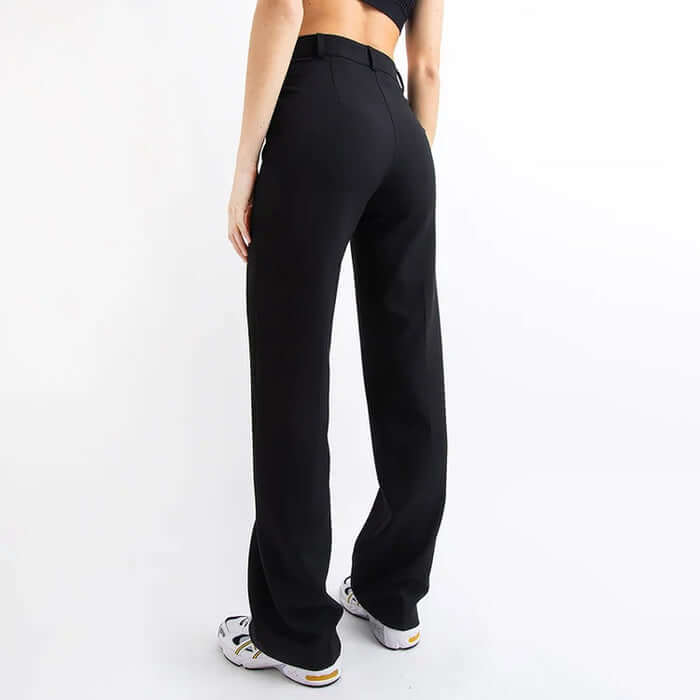 Elegant High-Waisted Straight-Leg Trousers