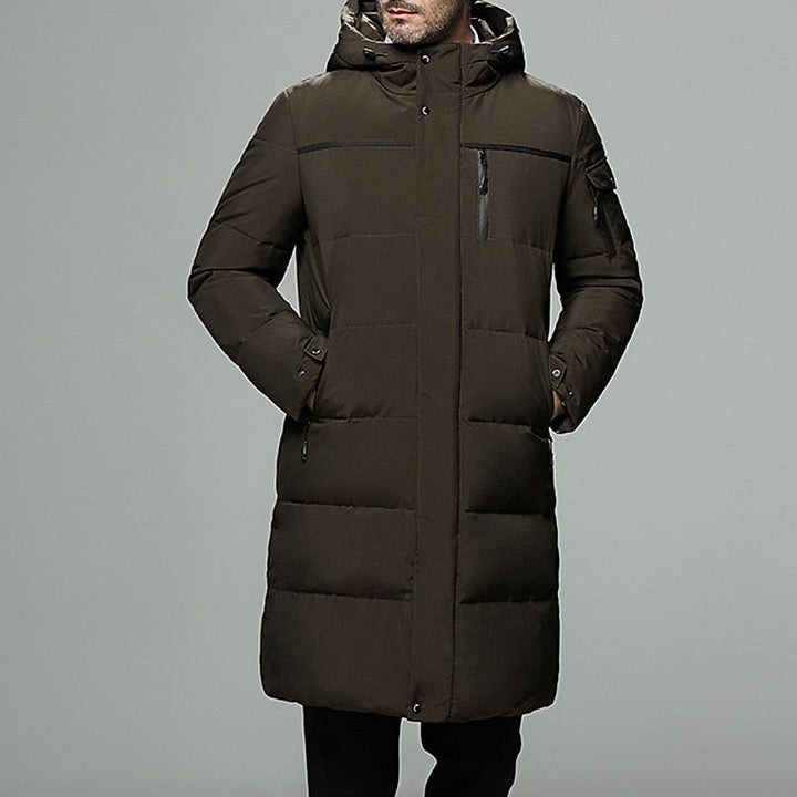Daniel | Comfortable and Long Puffer Jacket with Hood