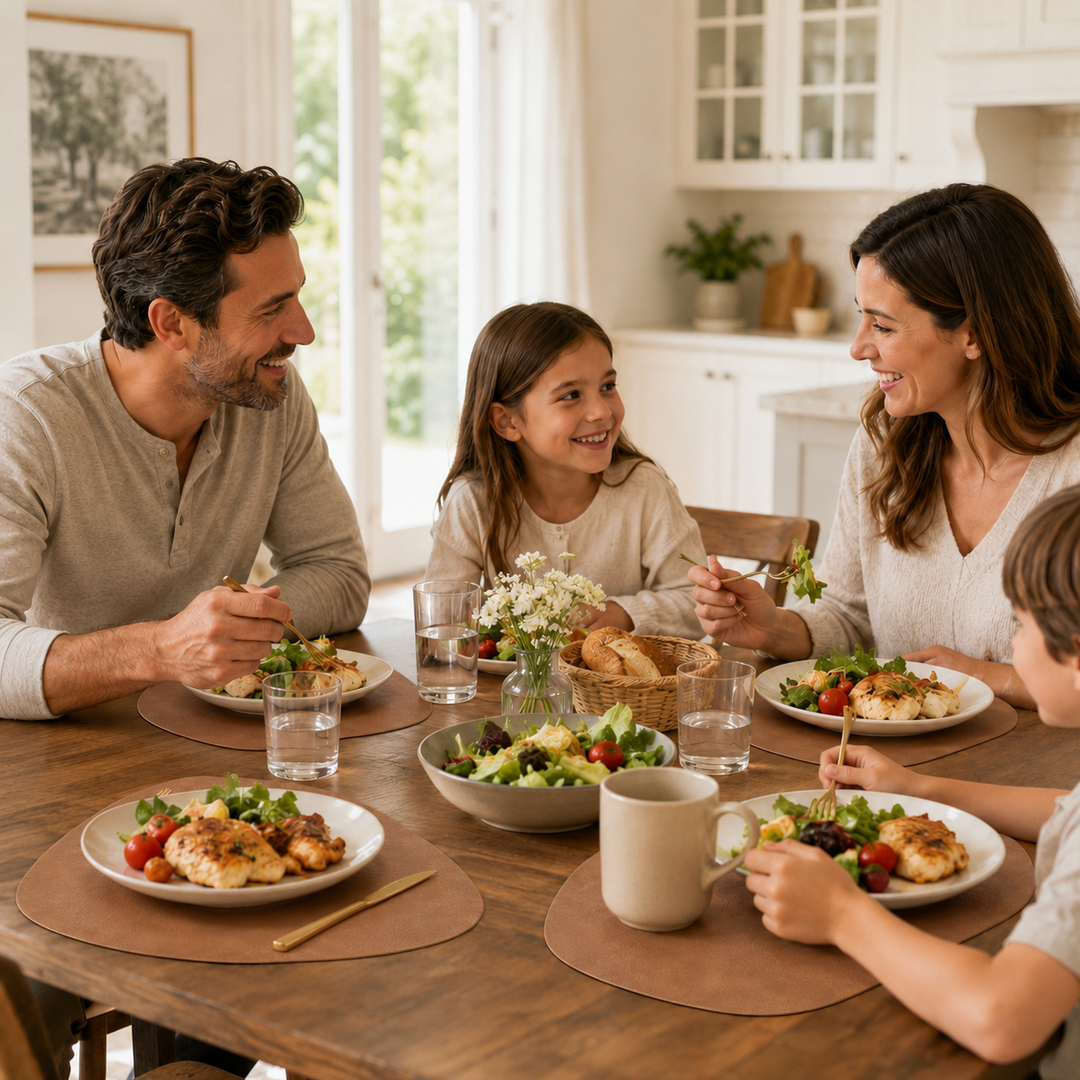 Dropelle Reversible Water-Drop PU Leather Placemats (6-pack) - Elena Harper
