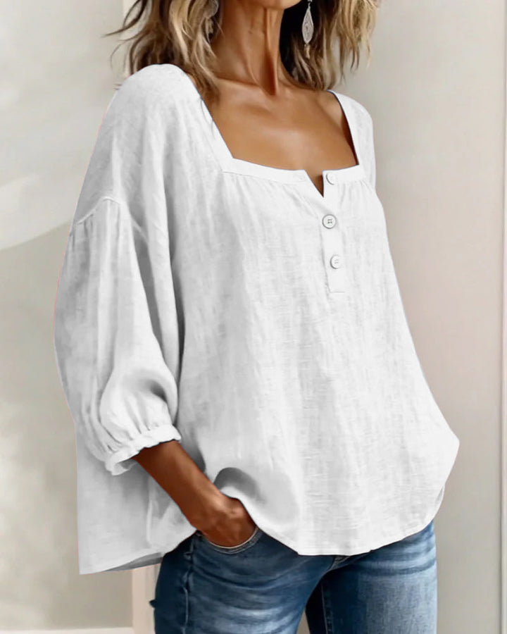 BLOUSE WITH SQUARE NECKLINE FOR WOMEN