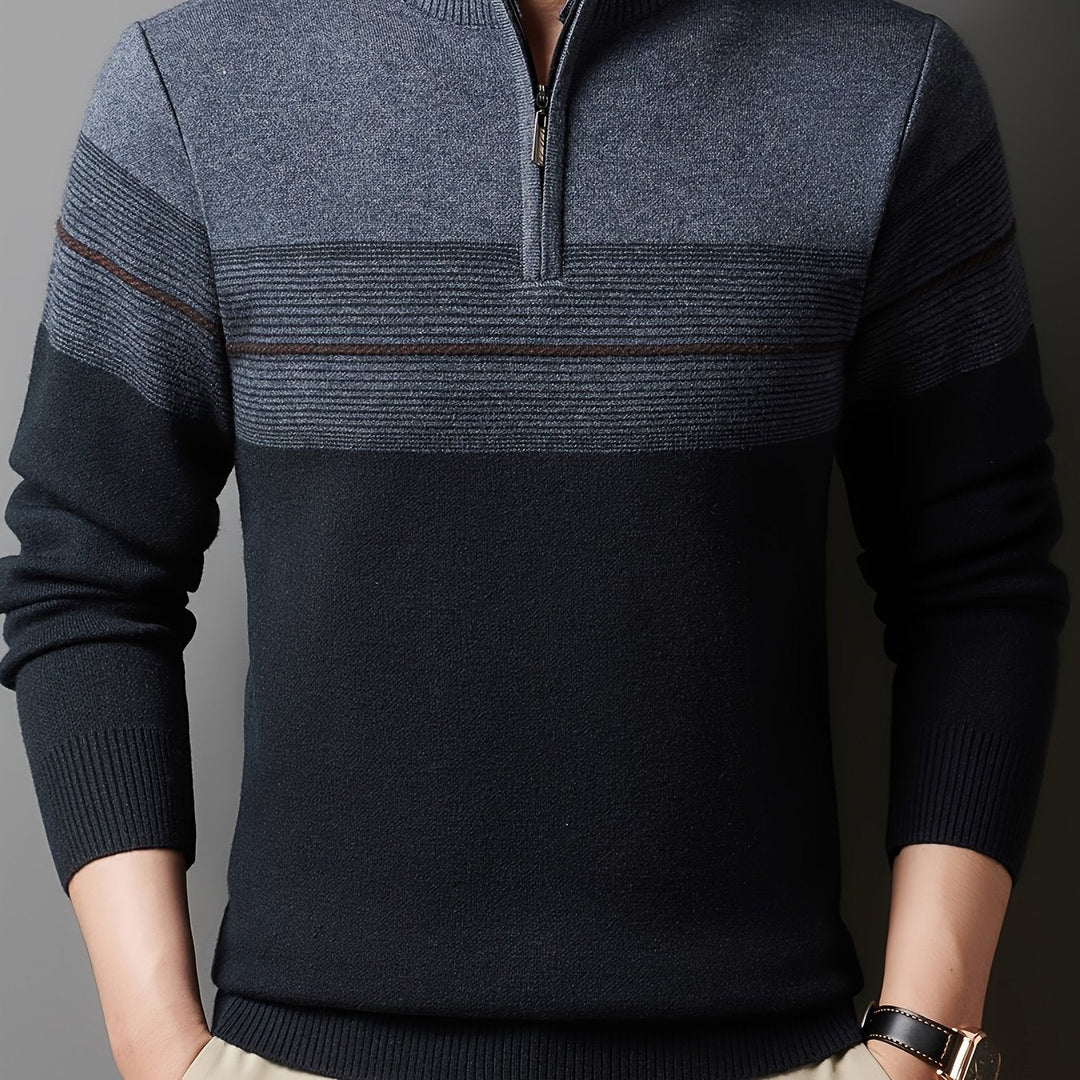 Barrett | Men's Refined Quarter-Zip Sweater with Fine Knit Face