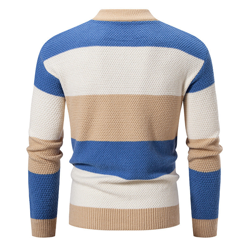 Men's Sweater with Braided Knit Effect - Elric