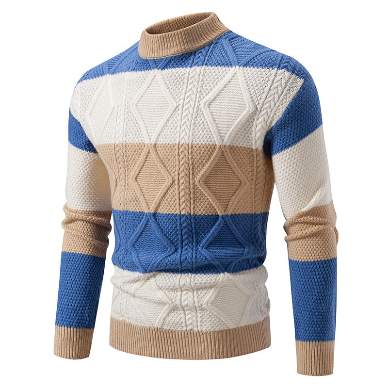 Men's Sweater with Braided Knit Effect - Elric