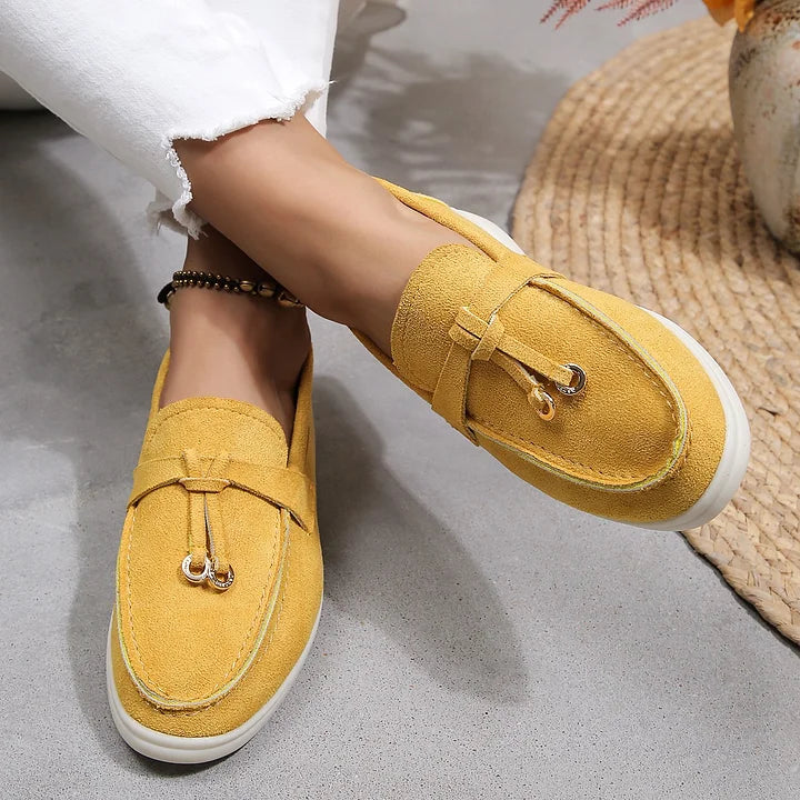 Yany Women's Suede Loafers with Knotted Tassel, view 5 - Elena Harper
