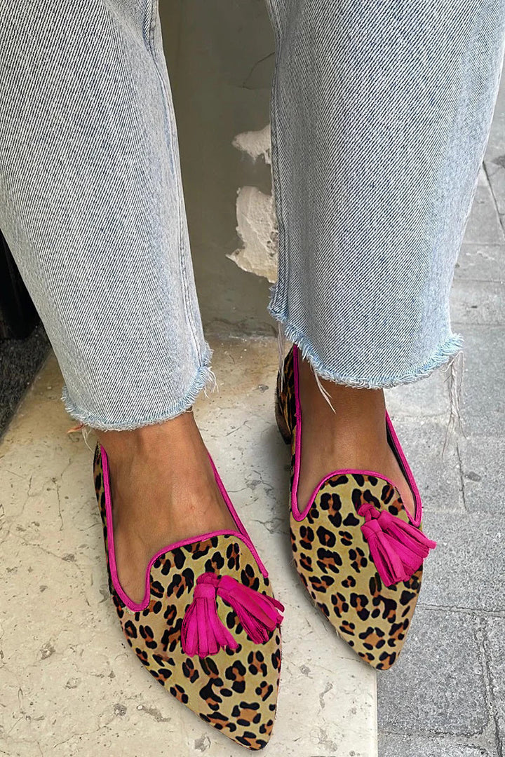 Women's Stylish Leopard Print Flat Shoes