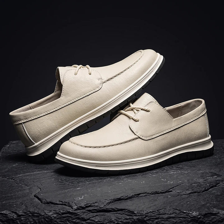 Elio | Earth Tone Vegan Leather Sneakers