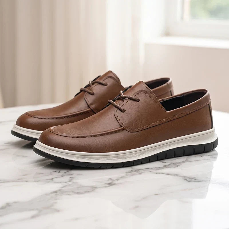 Elio | Earth Tone Vegan Leather Sneakers