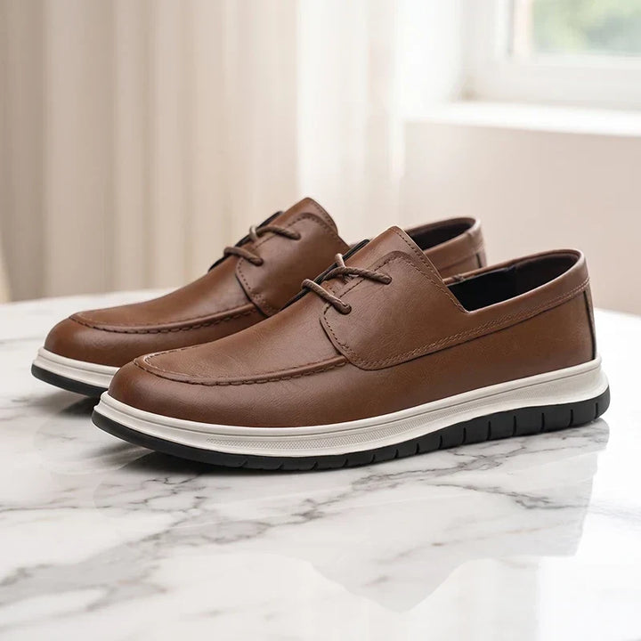 Elio | Earth Tone Vegan Leather Sneakers