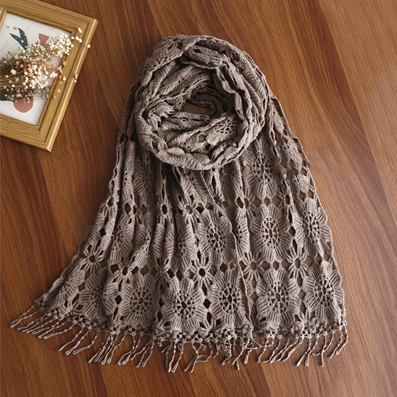 Casual Flower Hollow Scarf
