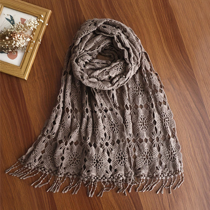 Casual Flower Hollow Scarf