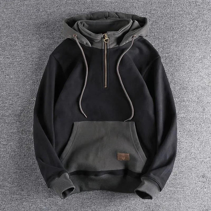 HARRINGTON OXFORD | TWO-TONE ZIP HOODIE FOR MEN