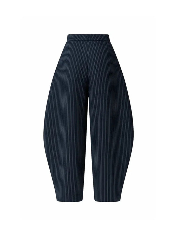 Chic Retro Striped Wide Leg Pants Set