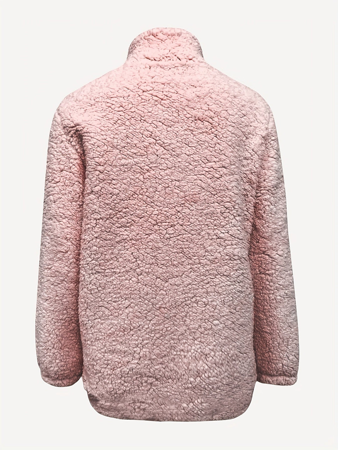 Isabell Cozy Troyer Sweater with Stand-Up Collar, view 8 - Elena Harper