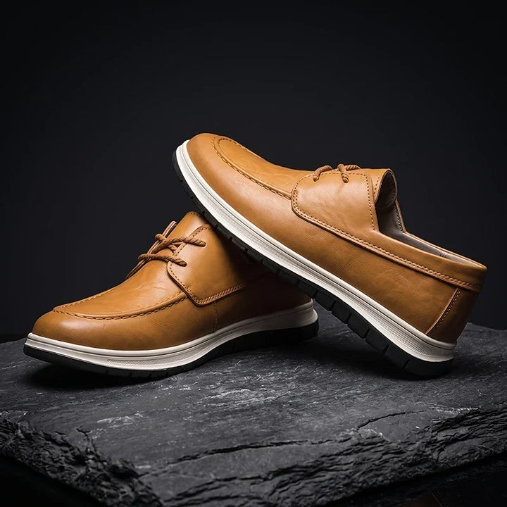 Elio | Earth Tone Vegan Leather Sneakers