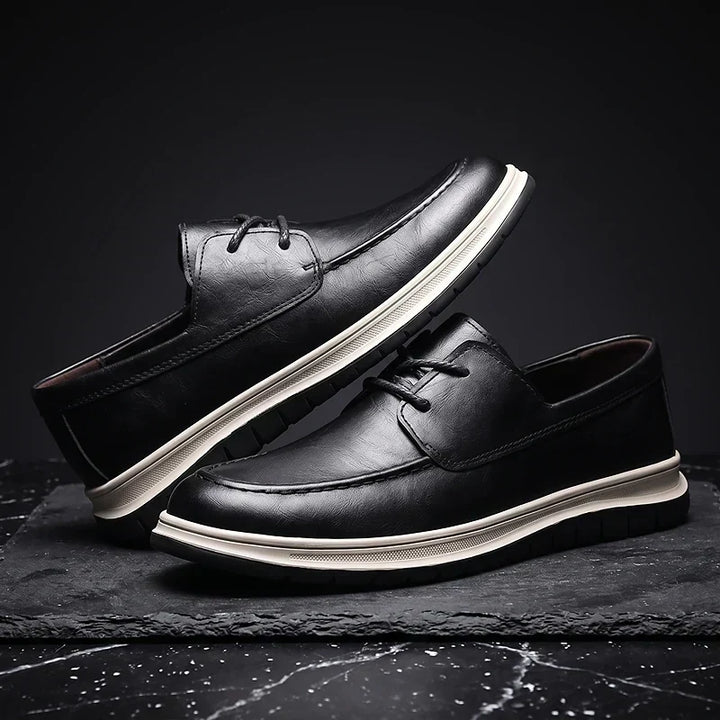 Elio | Earth Tone Vegan Leather Sneakers