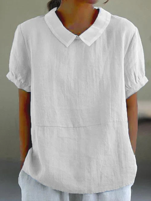 Amalie - Relaxed Fit Collared Top