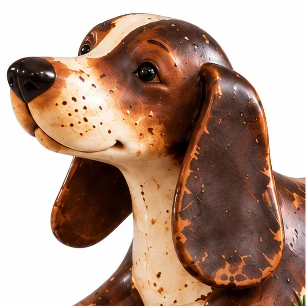 Dashwood Hollow Hand-Painted Dachshund Christmas Figurine - Elena Harper