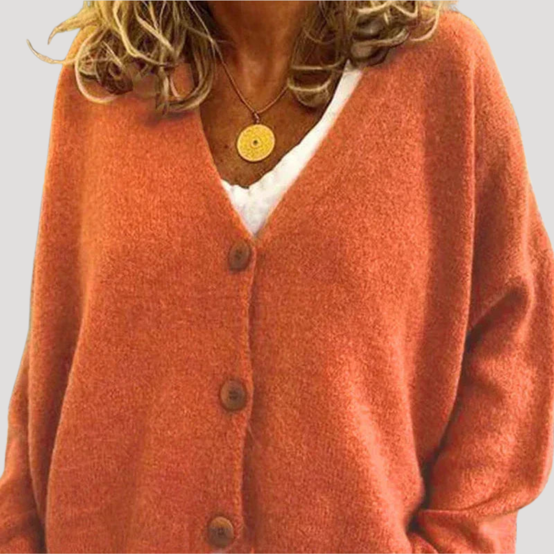 Women's Buttoned Casual Fit Cardigan