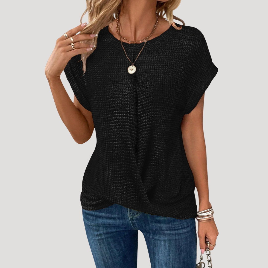 Women's Casual Round Neck Short Sleeve Blouse