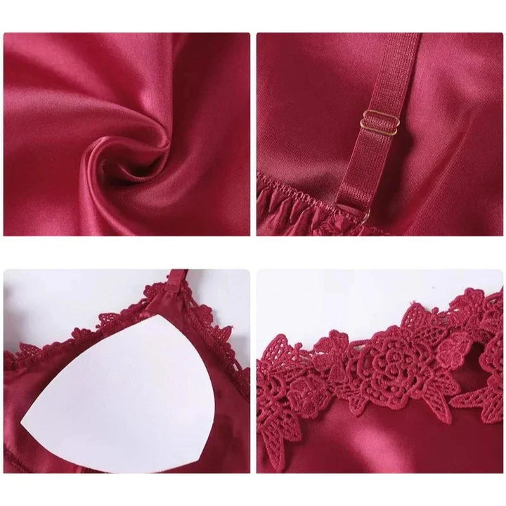 Audrey 5 Piece Satin Set, view 8 - Elena Harper