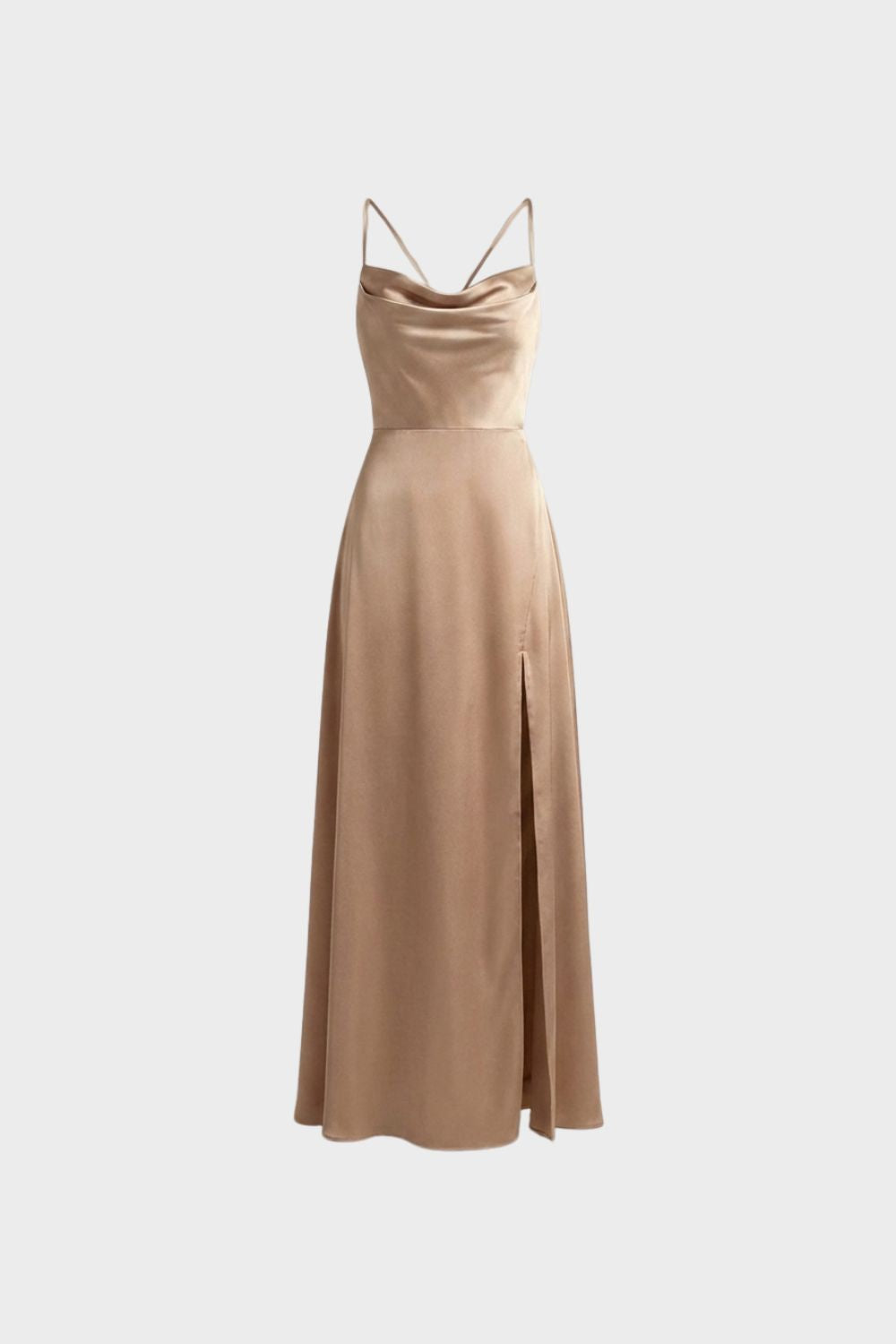 Women's Satin Evening Dress | Slit