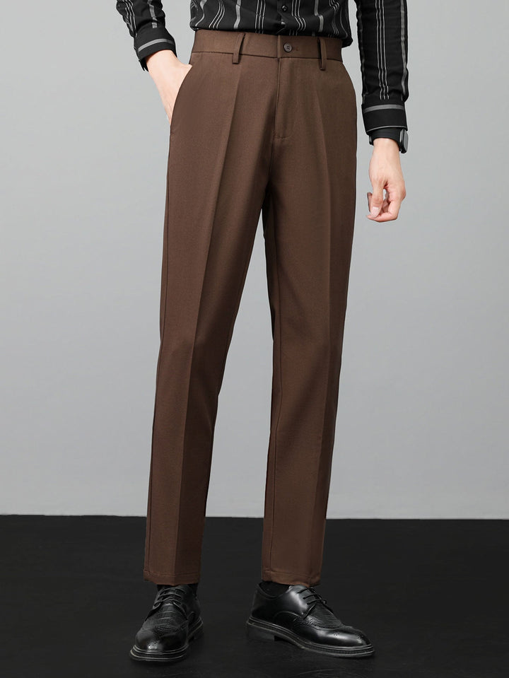 Twisted Knit Henley Shirt & Slim Fit Narrow Leg Pants - Elena Harper