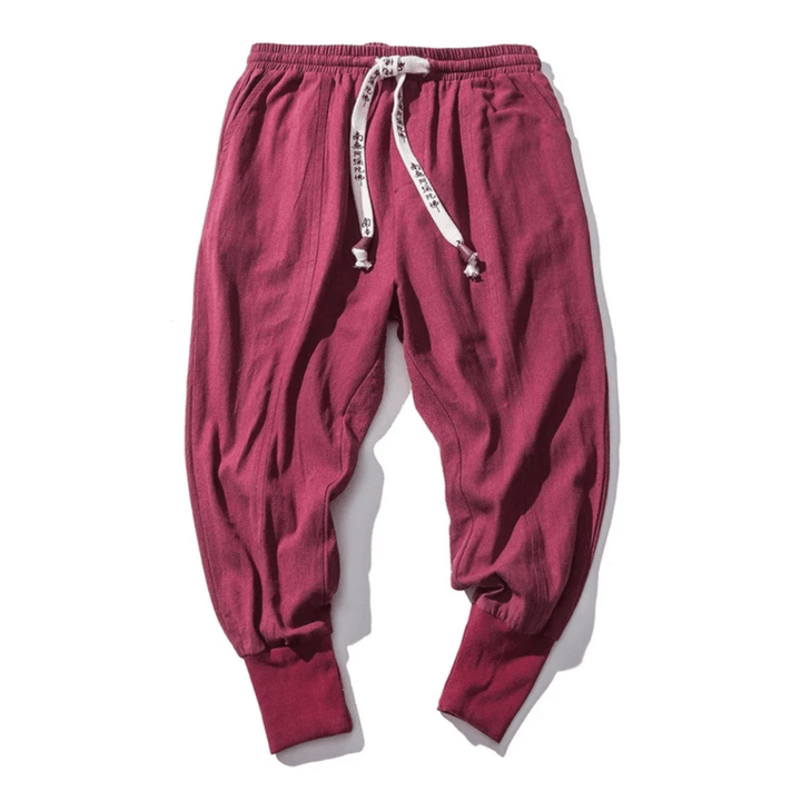 Unisex Kezno Japanese Style Relaxed Fit Pants, view 5 - Elena Harper