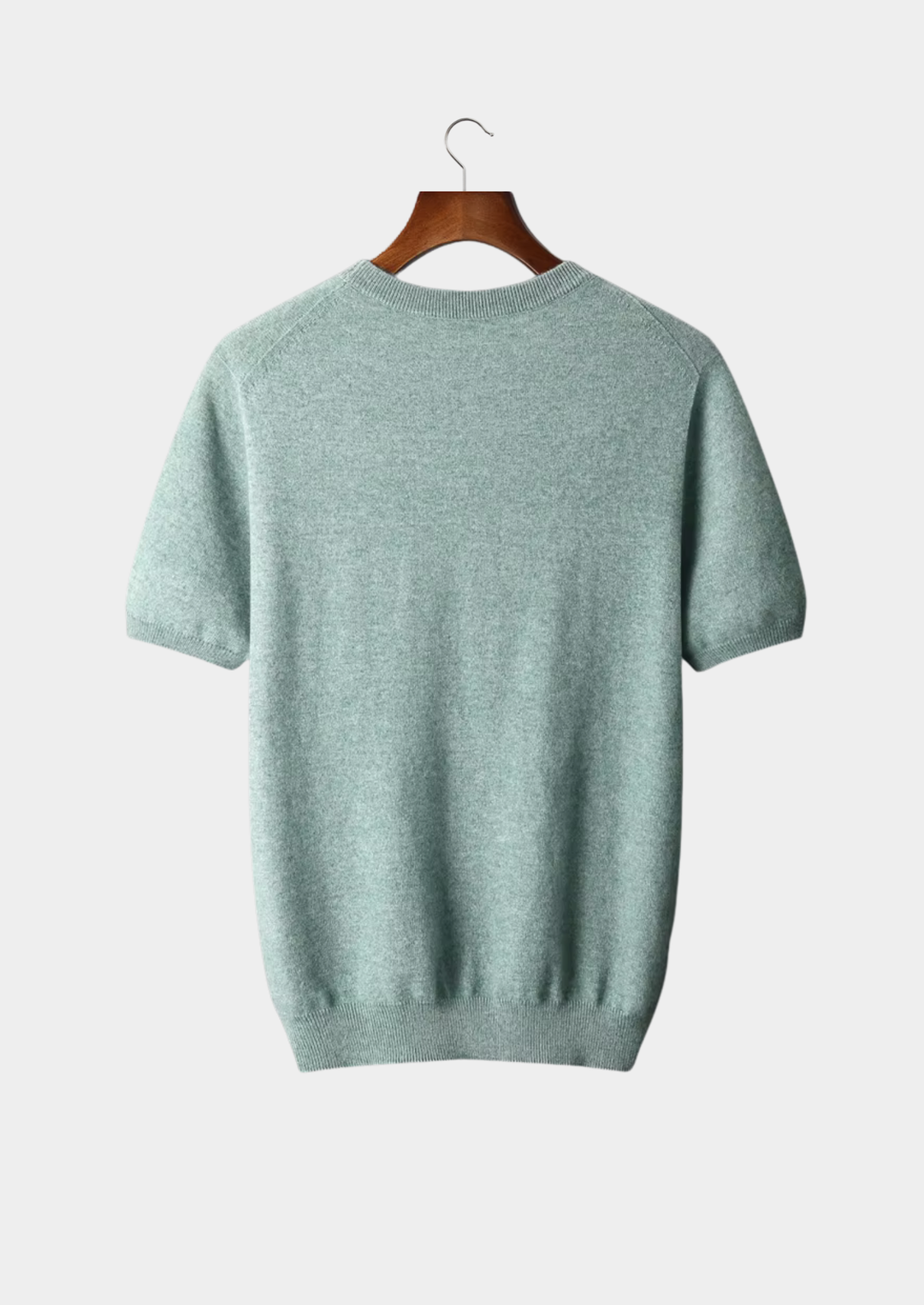 100% CASHMERE CLASSIC CREWNECK T-SHIRT