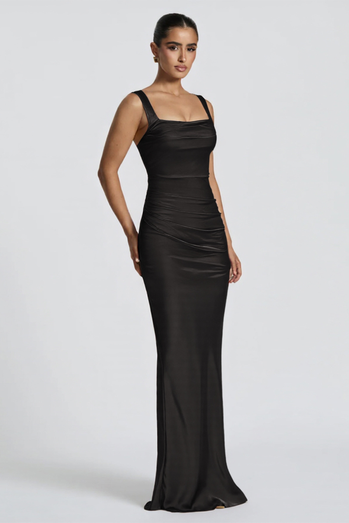Draped Maxi Dress Evening Gala Occasion Outfit