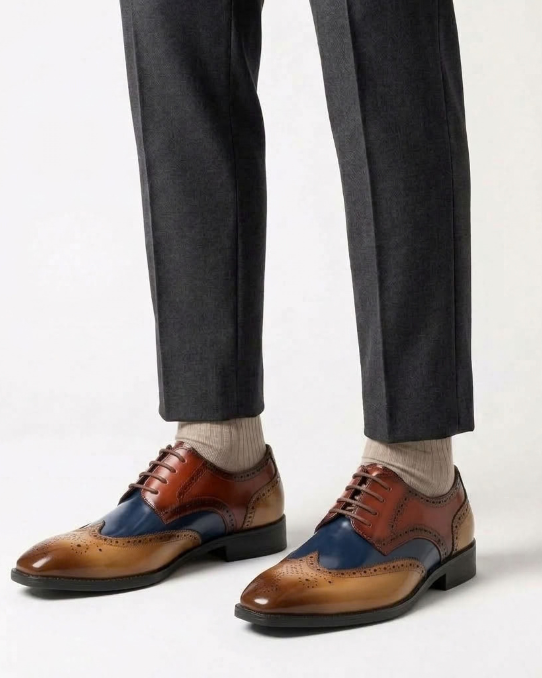 Brogue Lace-Up Dress Shoes For Men