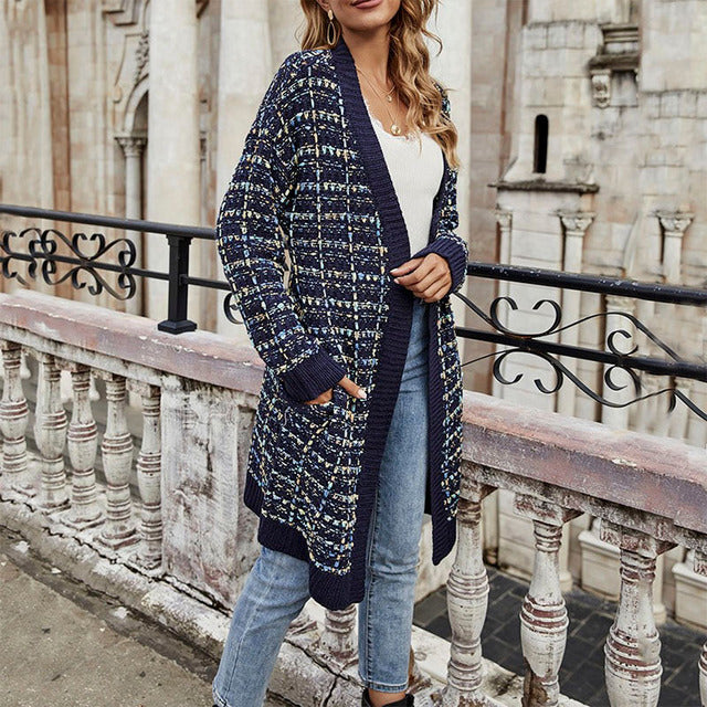 Warm Colorful Casual Cardigan