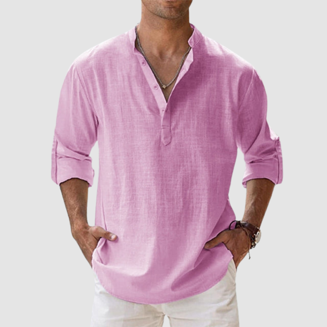 Lewis Breathable Linen Shirt - Elena Harper