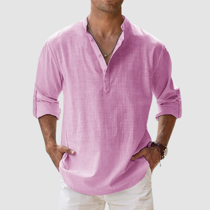 Lewis Breathable Linen Shirt - Elena Harper