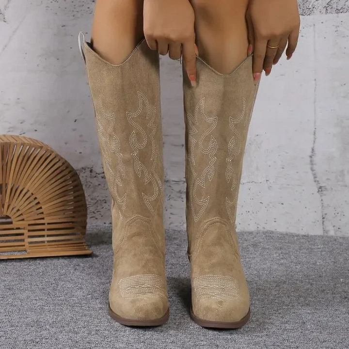 Classic Mid-Calf Cowboy Boots for Women