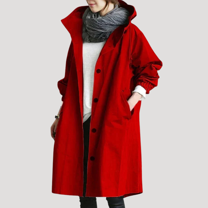 Elegant Long Buttoned Women's Coat