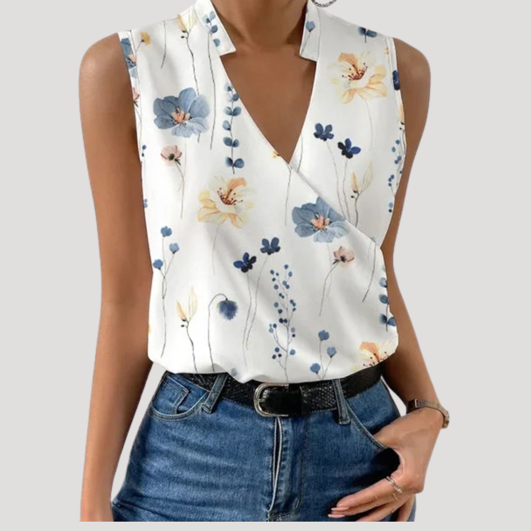 Chic Women's Sleeveless V-Neck Top