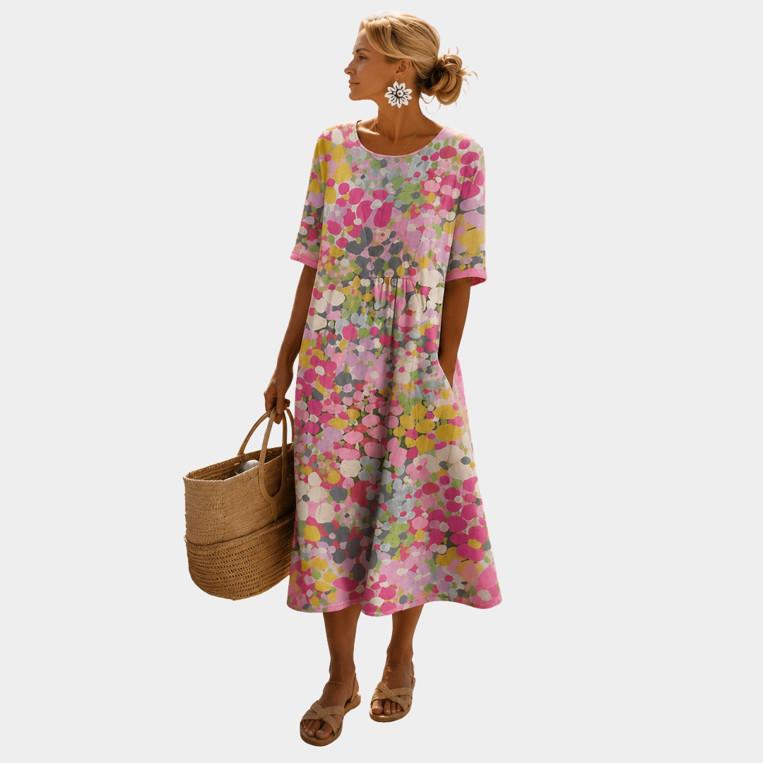 CHIC FLOWER DRESS FOR WOMEN