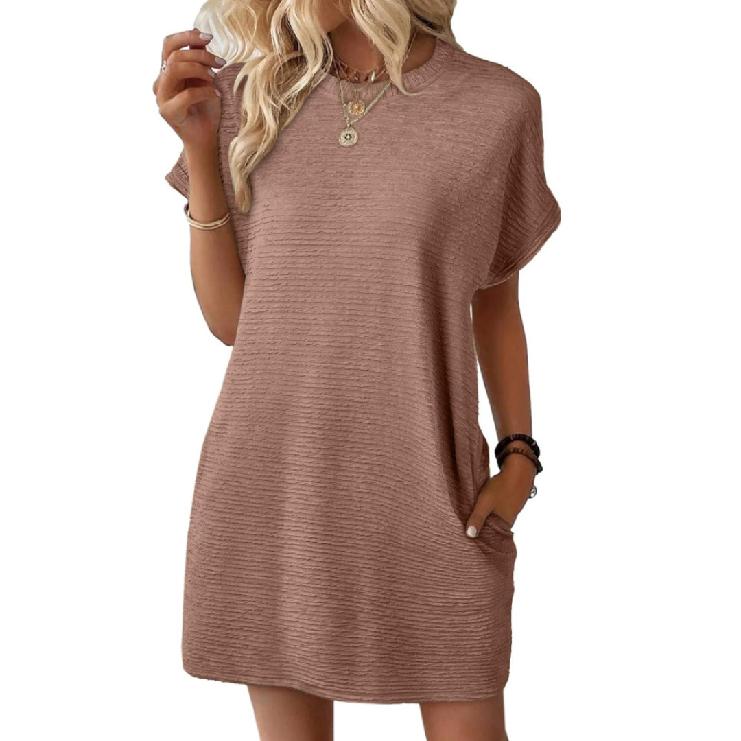 Sophia Laid-back Chic T-shirt Dress - Elena Harper