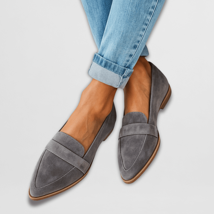 Helen Orthopedic Soft Suede Loafers - Elena Harper