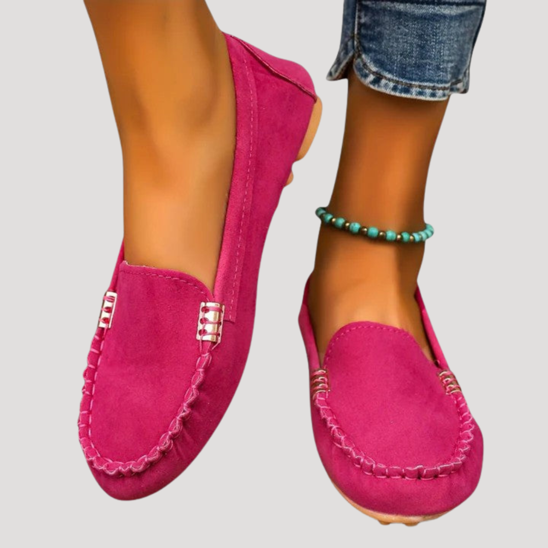 Casual Women’s Flat Shoes with Visible Stitching