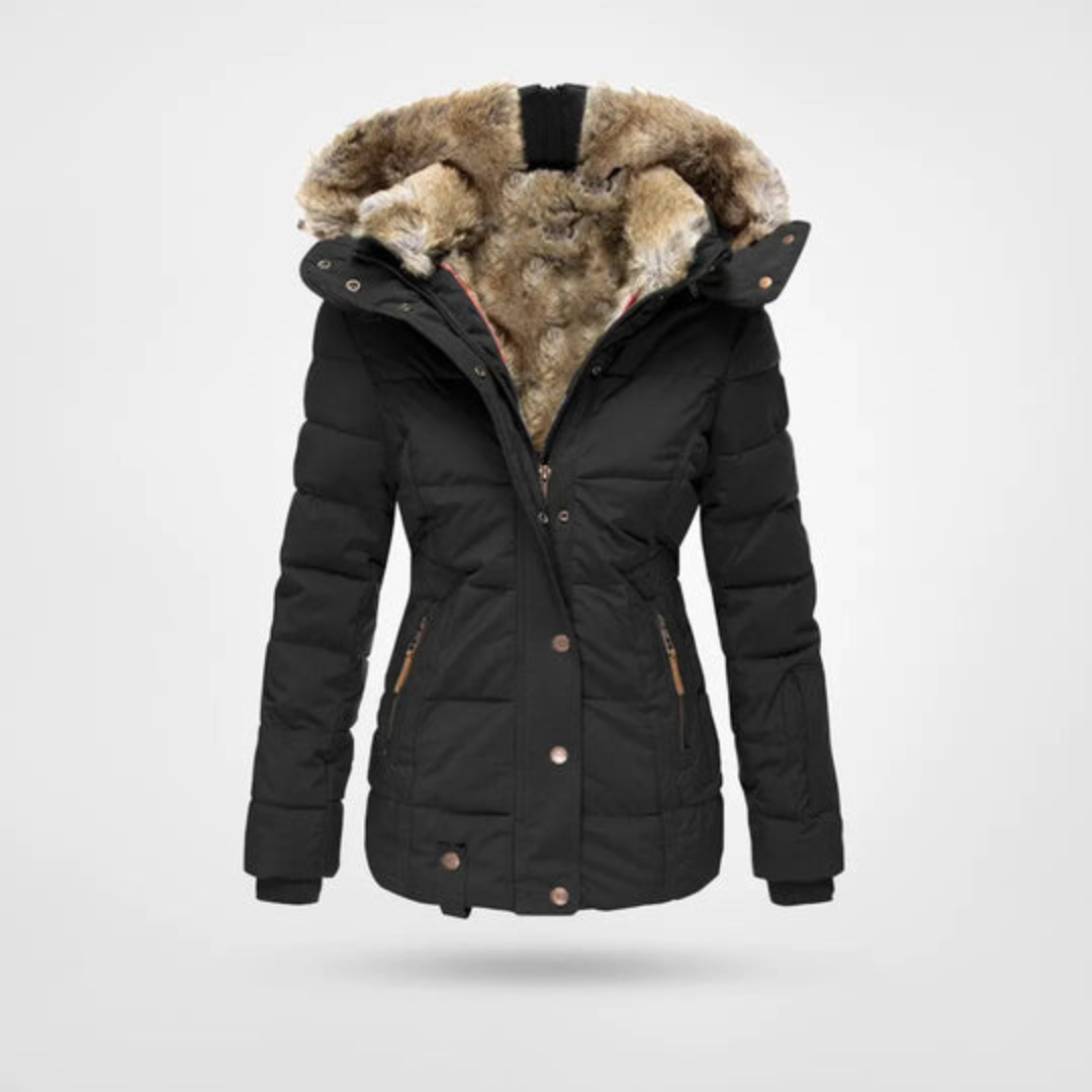 Karine - Refined Quilted Parka with Hood
