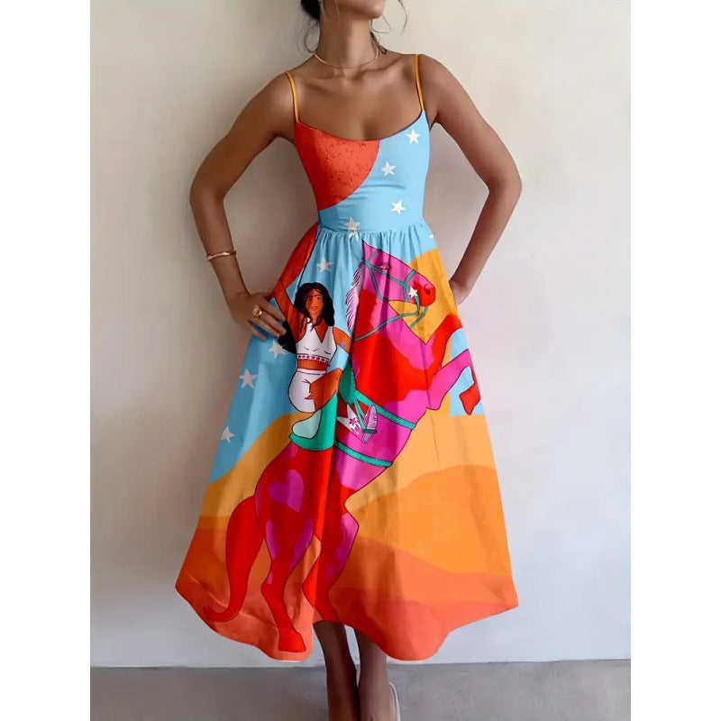 Solavienne Sunset Muse Midi Dress - Elena Harper