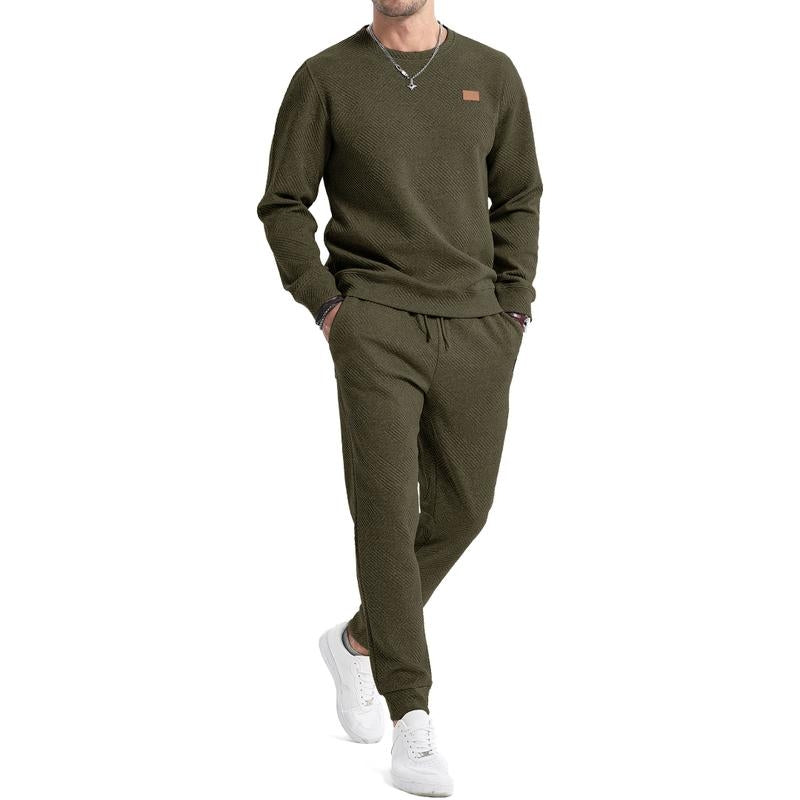 Axel Men's Jogging Suit Set 2-Piece Structured Sweatshirt, view 7 - Elena Harper