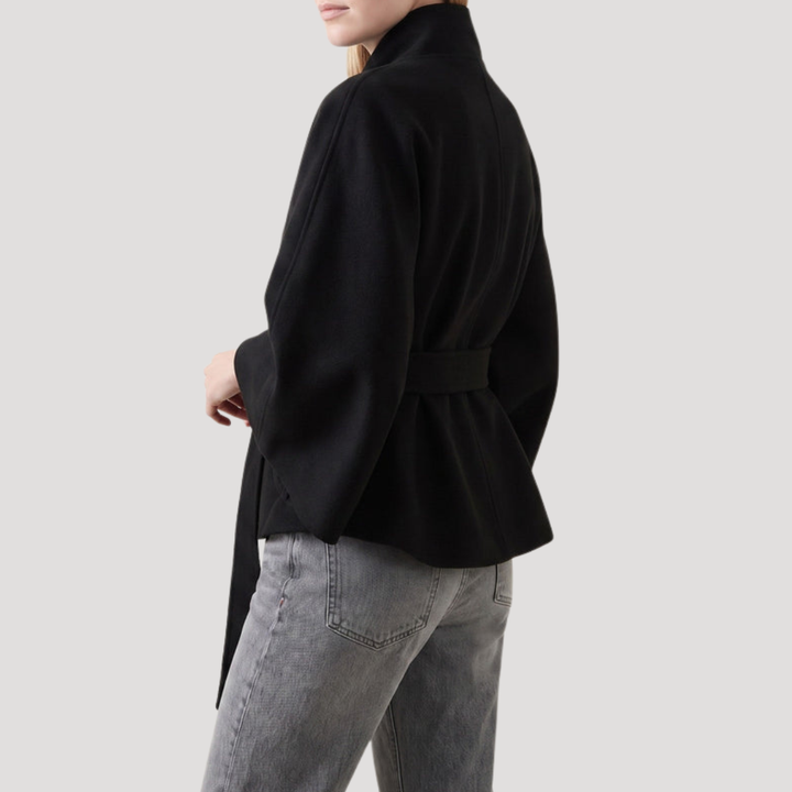 Women's Cape Coat with High Collar