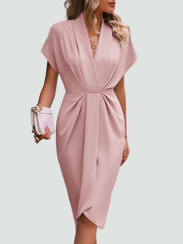 Wrap Midi Cocktail Dress for Women