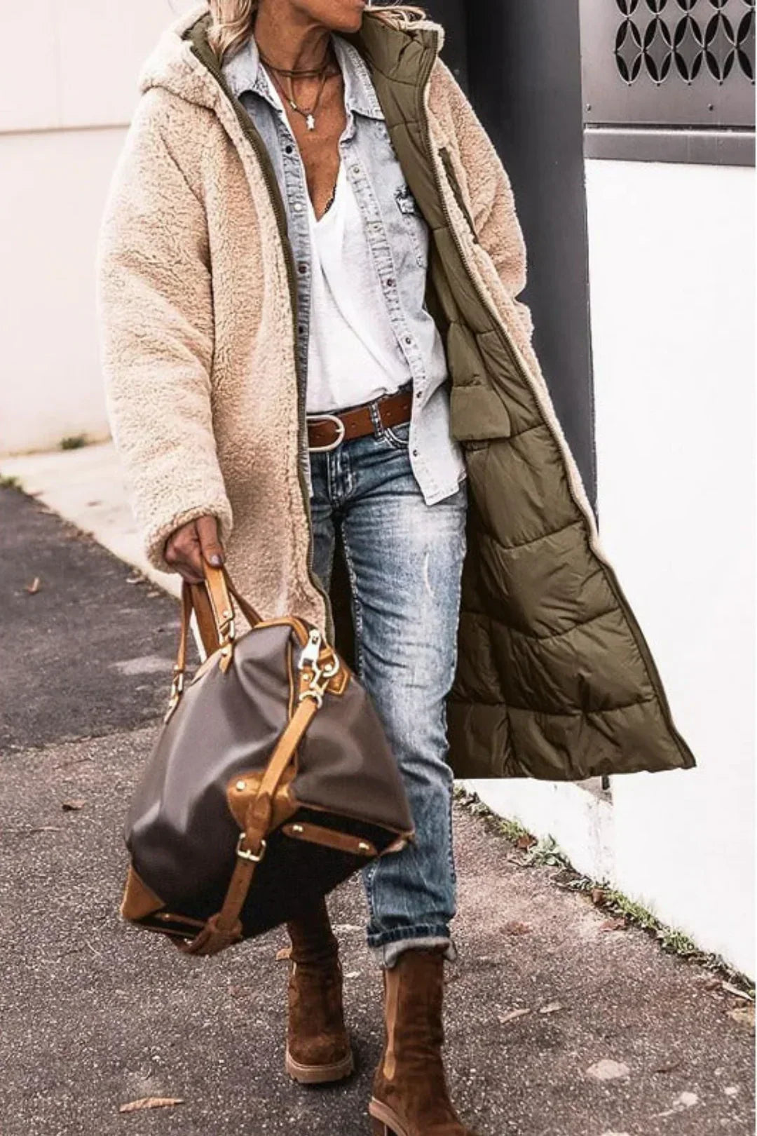 Milena Elegant and Warm Reversible Jacket - Elena Harper