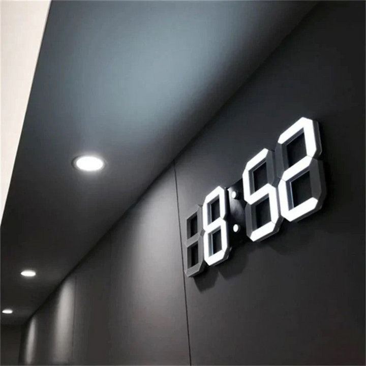 Unisex Futuristic 3D LED Wall Clock – Modern Smart Display